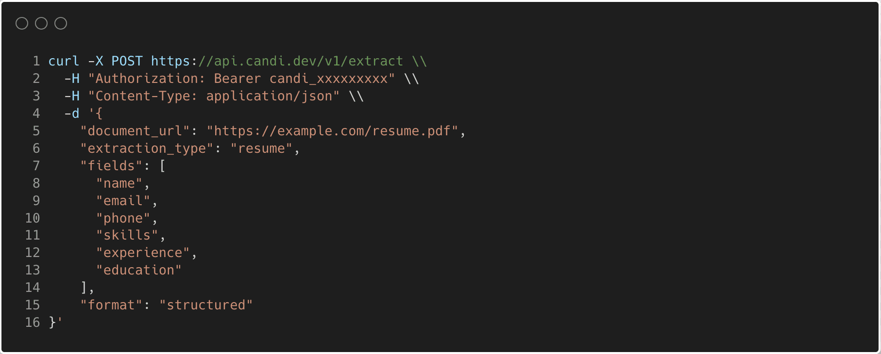 Extract Request